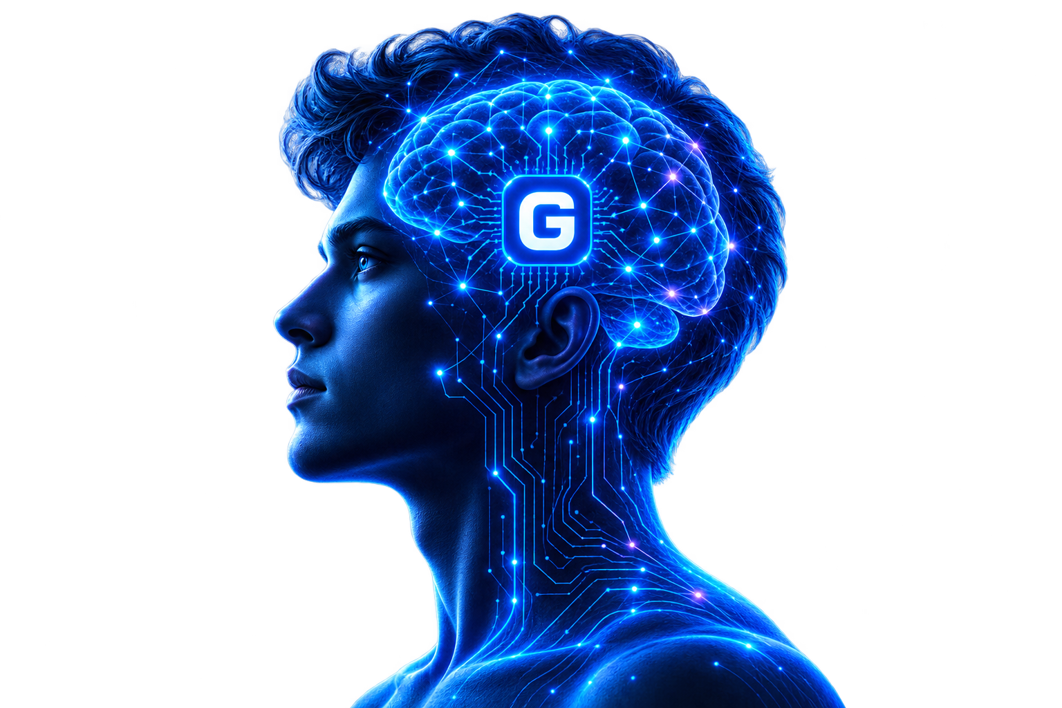 3D AI Cyber Head Mesh